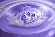 Purple Water Drop Splash