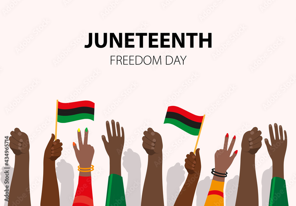 Juneteenth, African-American Independence Day, June 19. Day of freedom and emancipation - obrazy, fototapety, plakaty 