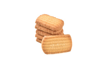 Wall Mural - Bakery Biscuit Isolated On White Background With Clipping Path