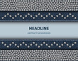 abstract blue denim design with silver sequin piles and zig-zag
