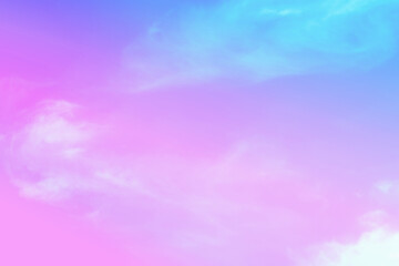 Wall Mural - clouds and sky with pastel colors sweet color with beautiful nature