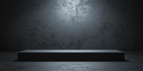 Poster - industrial style concrete product showcase podium 3d render illustration