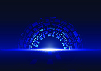 blue light tunnel