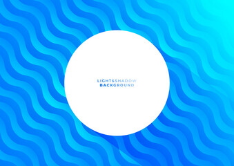 Poster - blue wave 3d wall background. template background for product or advertising.