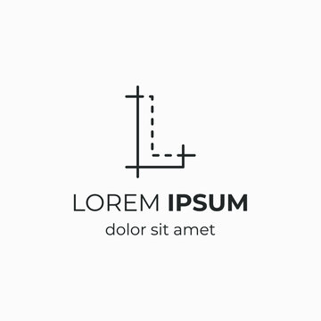 initial letter L with architecture element. logo for company