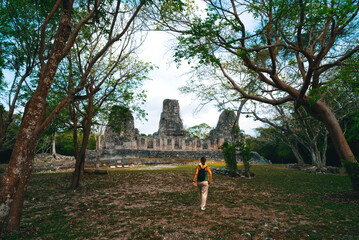 Wall Mural - Xpujil Maya Ruin in Campeche, Mexico