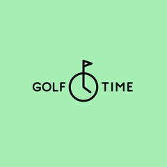 Wall Mural - Golf time logo