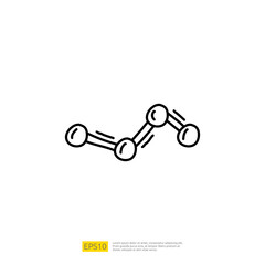 Poster - Statistics science technology, digital marketing and machine learning related for business strategy illustration. data report and presentation concept doodle linear icon with graphic chart document