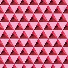 Poster - pink geometric triangular pattern