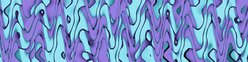 Wall Mural - Bright multicolor  background. Blue violet wavy pattern.	
