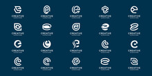 Creative Collection Monogram E Set .idea Symbol For Personal Branding, Business, Company, Etc. Premium Vector
