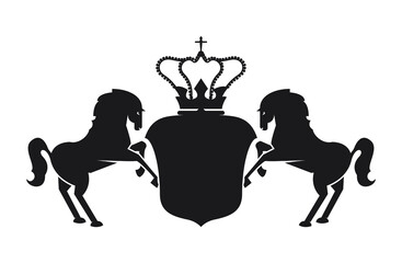 Sticker - luxury emblem with horses