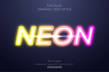 Sticker - Neon Gradient Editable Text Effect Font Style