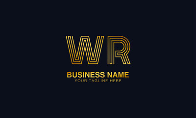 WR W  R initial logo | initial based abstract modern minimal creative logo, vector template image. luxury logotype logo, real estate homie logo. typography logo. initials logo.
