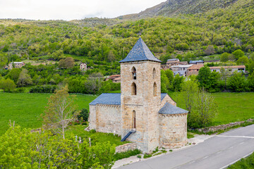 Roman Church of Santa Maria de la Asuncion in Coll (Catalonia - Spain).