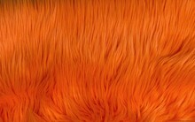 Orange shaggy long pile faux fur texture