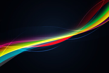 Poster - Colorful bright Gradients on a black abstract background with lights contrast. Modern wallpaper design