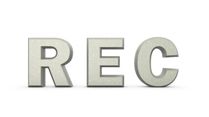 Poster - Plantin metallic 3D text 
