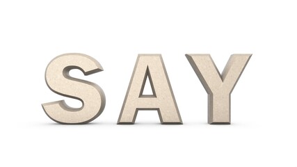 Poster - Plantin metallic 3D text 