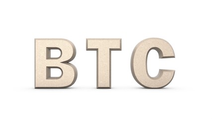 Poster - Plantin metallic 3D text 