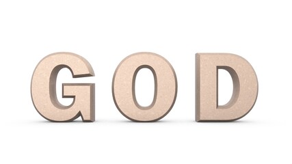 Poster - Plantin metallic 3D text 