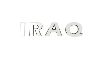 Poster - Silver metallic 3D text 