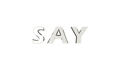 Poster - Silver metallic 3D text 