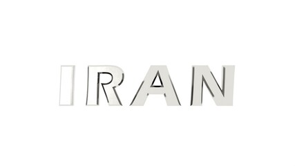 Poster - Silver metallic 3D text 