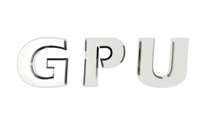 Poster - Silver metallic 3D text 