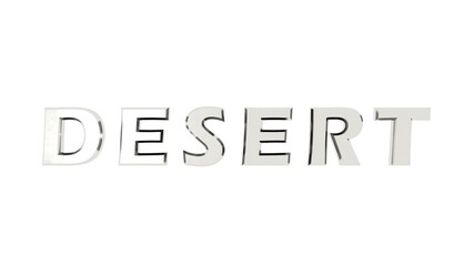 Poster - Silver metallic 3D text 