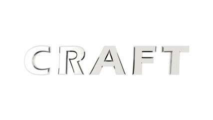 Poster - Silver metallic 3D text 