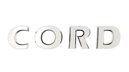 Poster - Silver metallic 3D text 