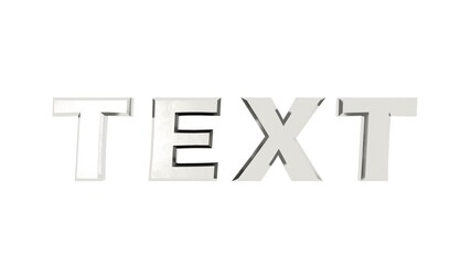 Poster - Silver metallic 3D text 