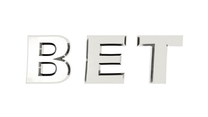 Poster - Silver metallic 3D text 