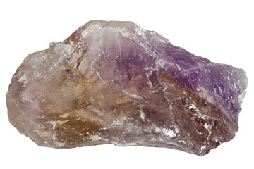 Wall Mural - ametrine crystal  from Anahi Mine, Bolivia isolated on white background