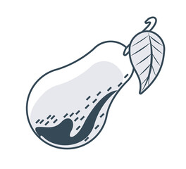 Wall Mural - pear sketch icon