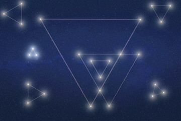 Wall Mural - triangles fiction constellation, dream fantastic wallpaper. elements of this illustration were furni
