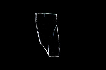 Wall Mural - part of the glass insulated on a black background
