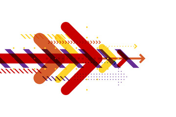 Poster - Colorful arrow speed background. Concept of communication data transfer technology