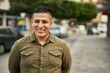 © Krakenimages.com - Young latin man smiling happy standing at the city.