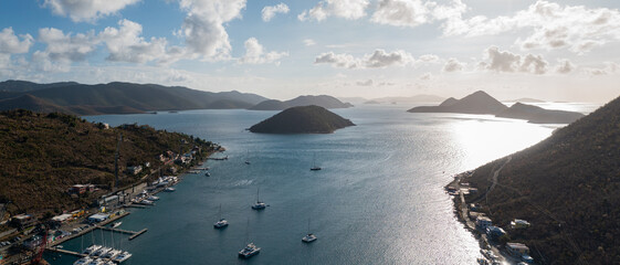 Wall Mural - Aerial View from Sopers Island, BVI - No. 3