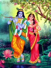 Radha Krishna, Lord Krishna, Radha Krishna Painting With Colorful Background | Radha Krishna Indian God Krishna Love Symbol | Radha Krishna Paintings | Radha Krishna Holi | Radha | Krishana Kanhaiya