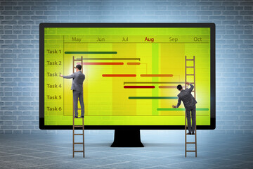 Businessman in project management concept