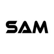 SAM letter logo design with white background in illustrator, vector logo modern alphabet font overlap style. calligraphy designs for logo, Poster, Invitation,