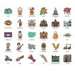 Cambodia symbol , Thin Line and Pixel Perfect Icons