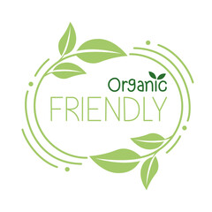 Poster - Organic friendly with leaves