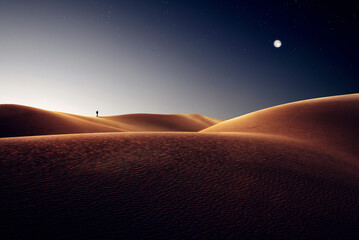 view of nice sands dunes and palm at Sands Dunes National Park