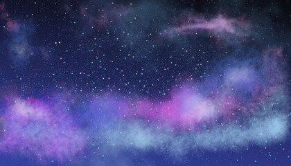 Wall Mural - Starry outer space background texture