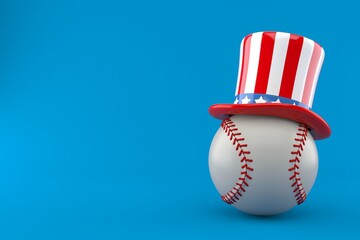 Canvas Print - Baseball ball with usa hat