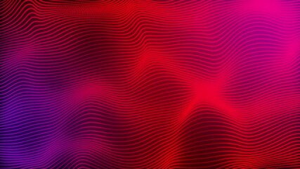 Poster - Red color digital particle wave flow and light technology cyberspace abstract background